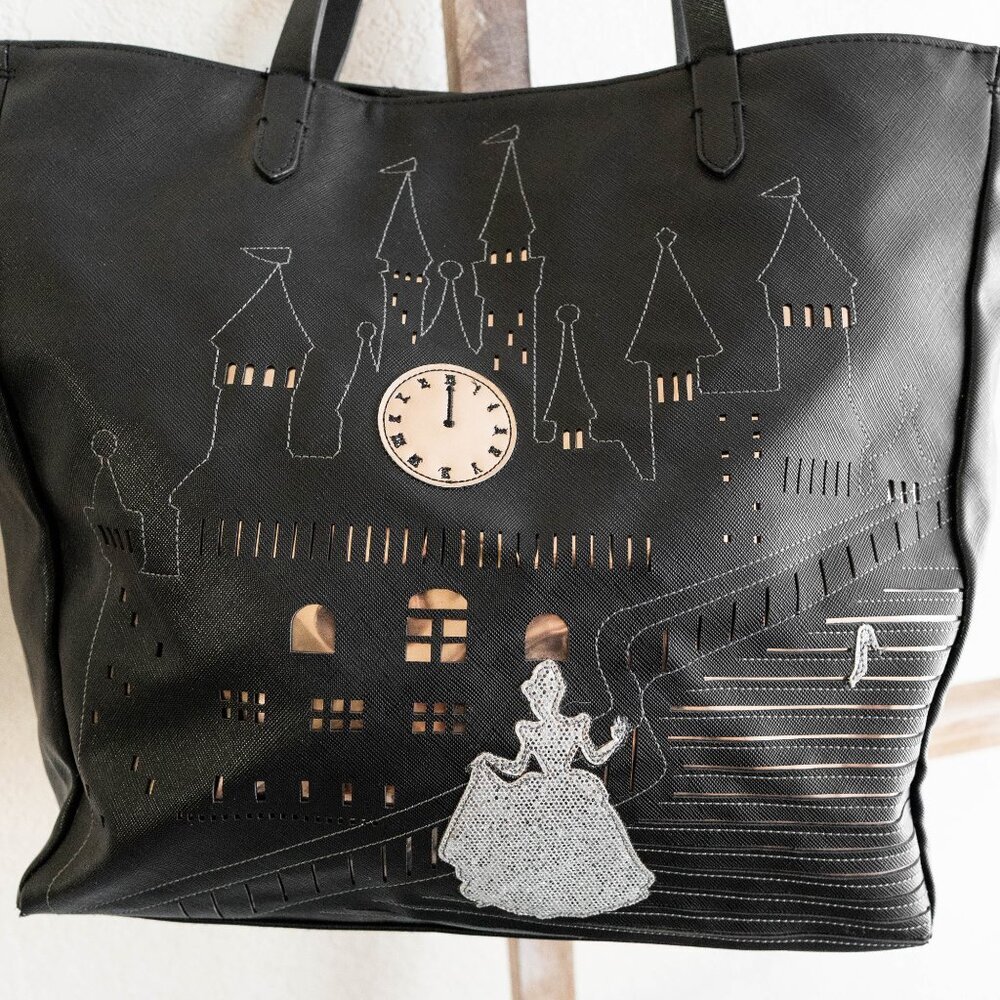 Disney x Danielle Nicole Cinderella Castle Tote Bag | Black Fairytale Purse - Picture 2 of 13